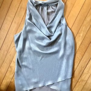 Suzy Shier  Silver Sheer Blouse